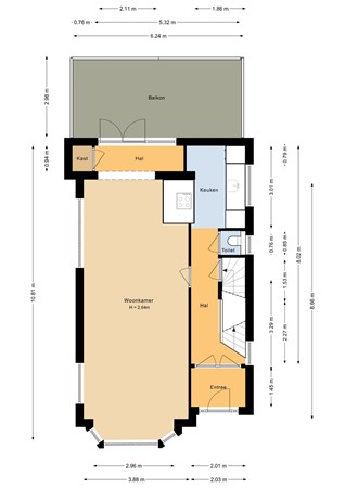 Floorplan - Nieuwemeerdijk 199, 1171 NL Badhoevedorp
